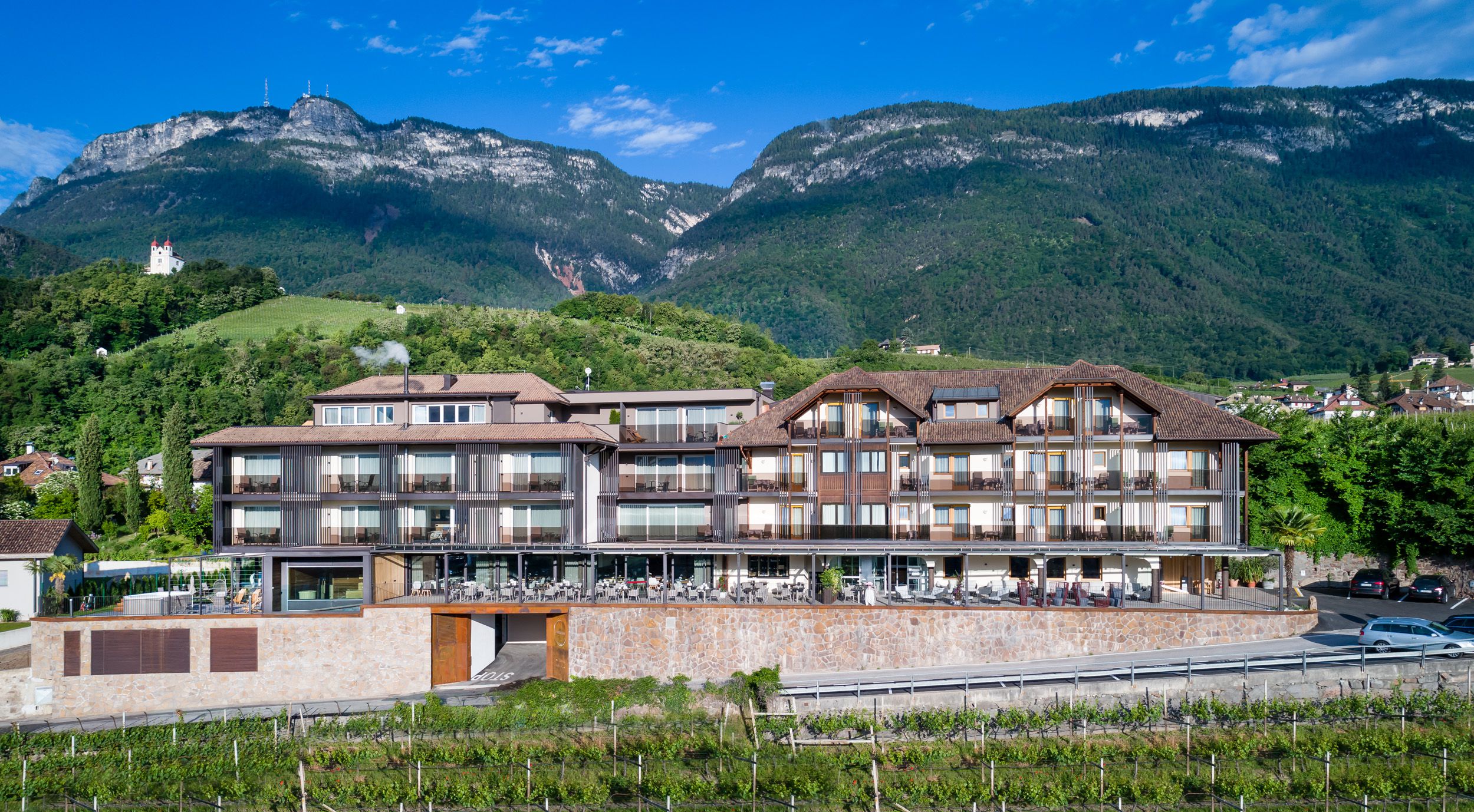 Panorama over the vineyards of Appiano